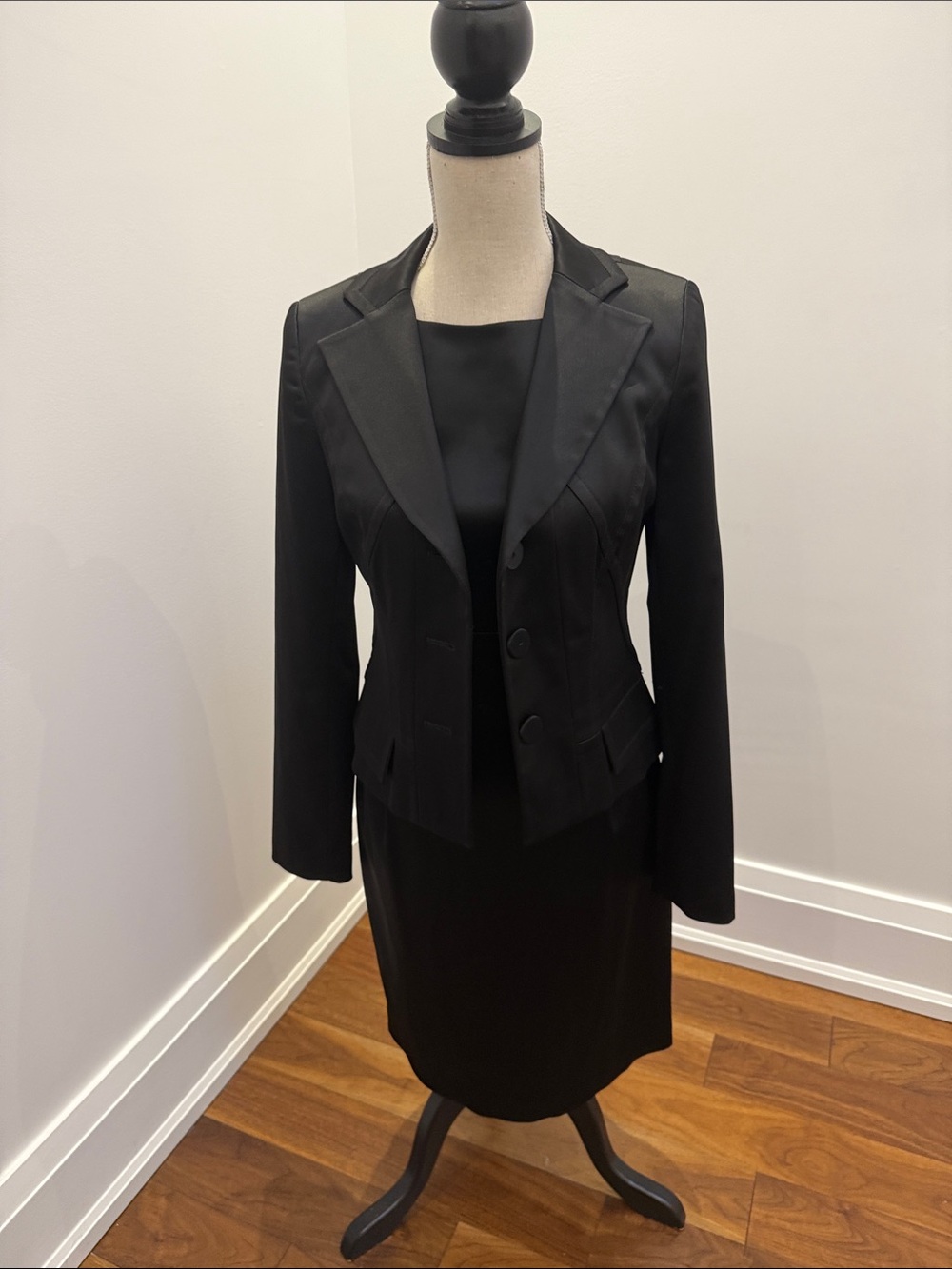 Teenflo Black Sleeveless Fit-and-Flare Midi Dress and Blazer Size 6 - Picture 4 of 7
